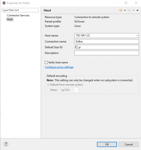 Setup the remote ssh connection details